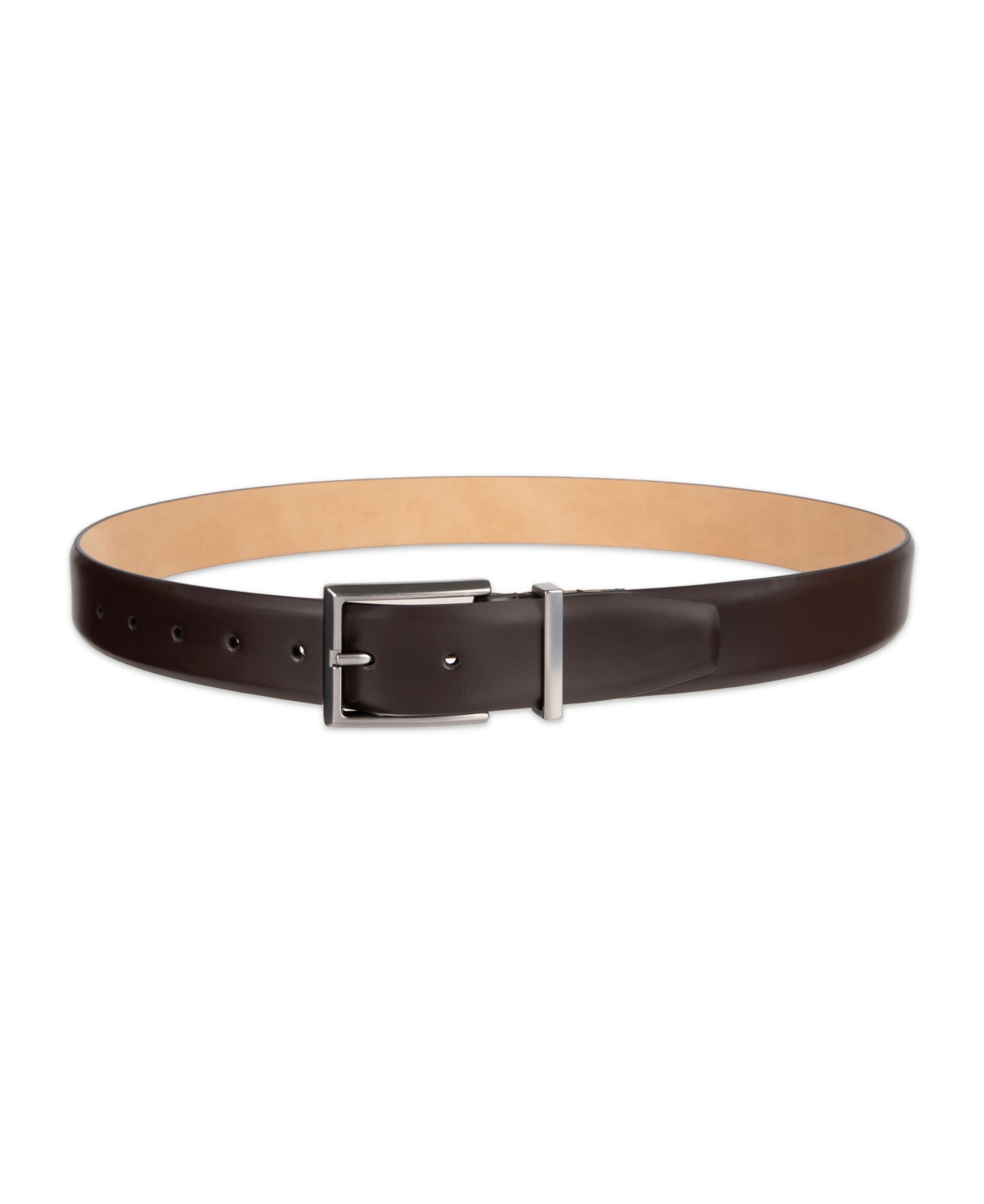 Alfani Men's Square Shaped Buckle Dress Belt, Macy's Exclusive In Brown