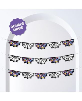 Goth Girl Garland Banner, 15 Feet of Cord, 15 Paper Stained Glass Window Shapes