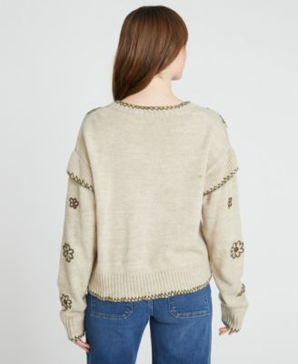 Women's Long Sleeve Floral Cardigan