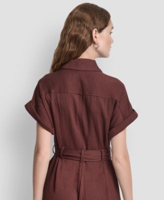 Women's Short Sleeve Heavy Jumpsuits