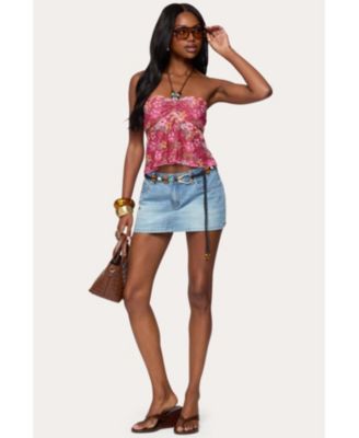 Women's Solana Floral Cut Out Halter Top