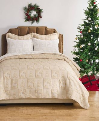 Reindeer Games Holiday Matelass&eacute; 3-Pc. Coverlet Set, King