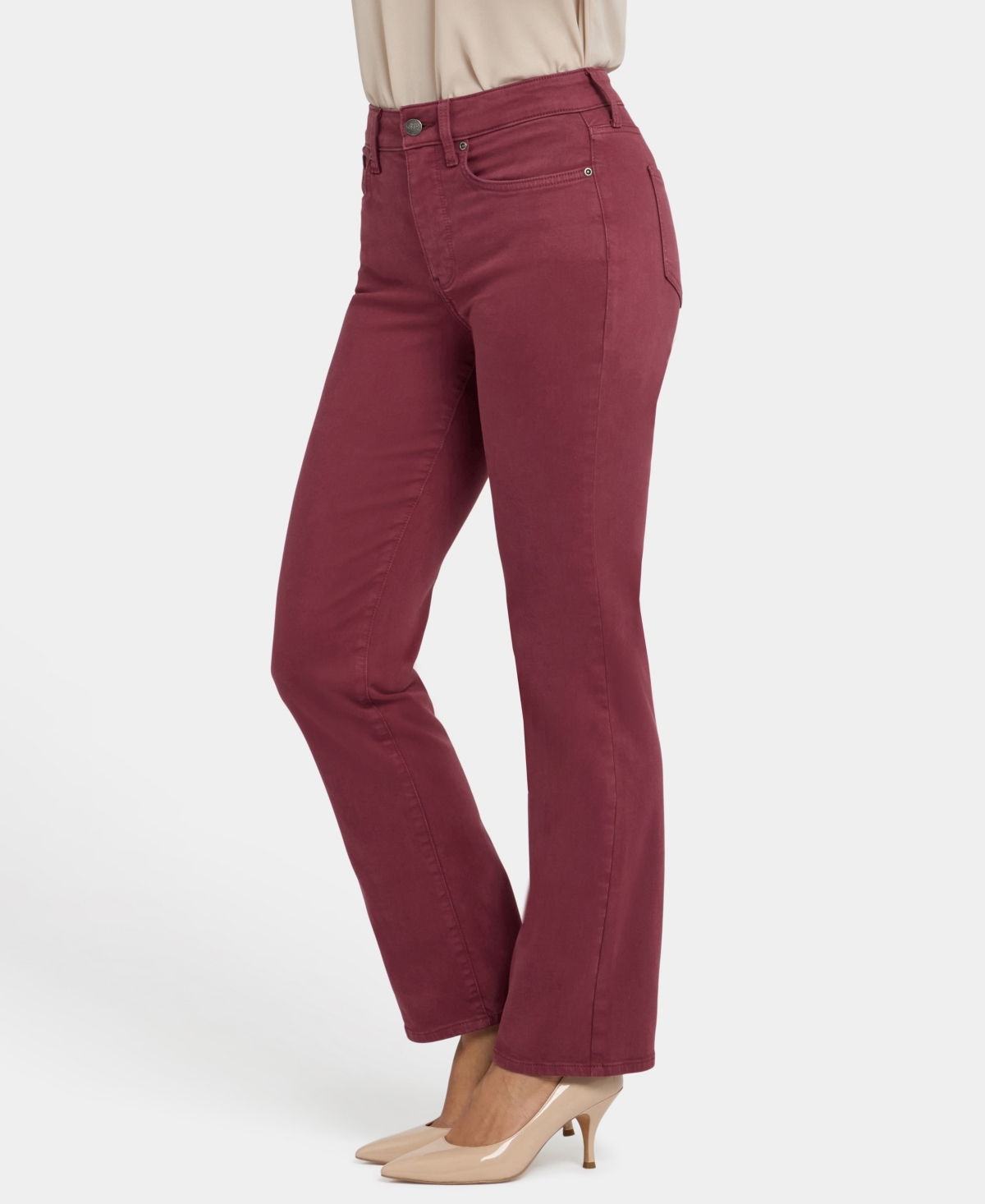 Nydj Petite Marilyn Straight Jeans In Brown