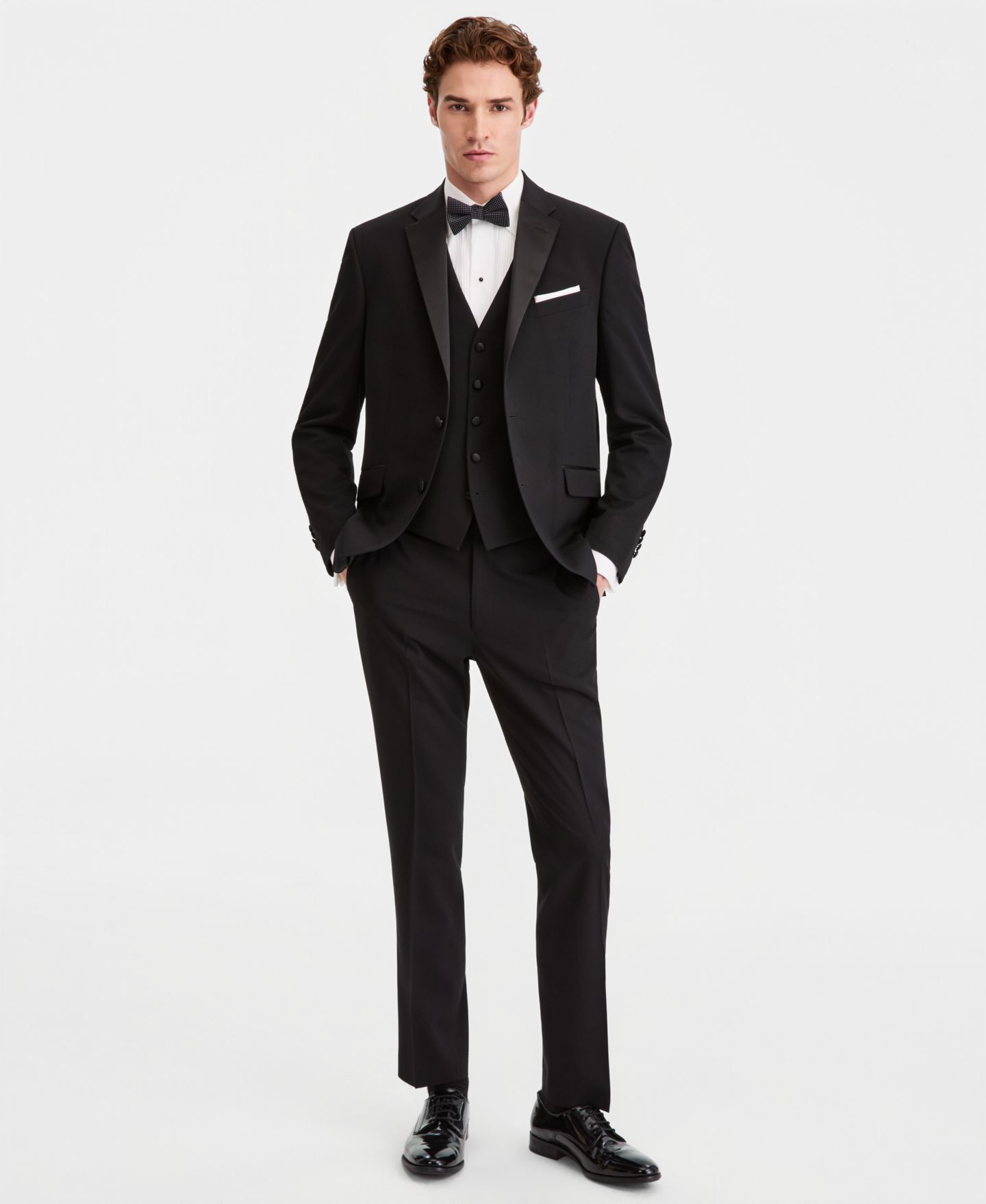 Мужские комплекты Kenneth Cole Reaction Slim-Fit Techni-Cole Tuxedo Separates, цвет: Чёрный — фото 2
