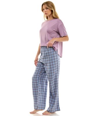 Women's Open Leg Flannel Sleepwear Pants
