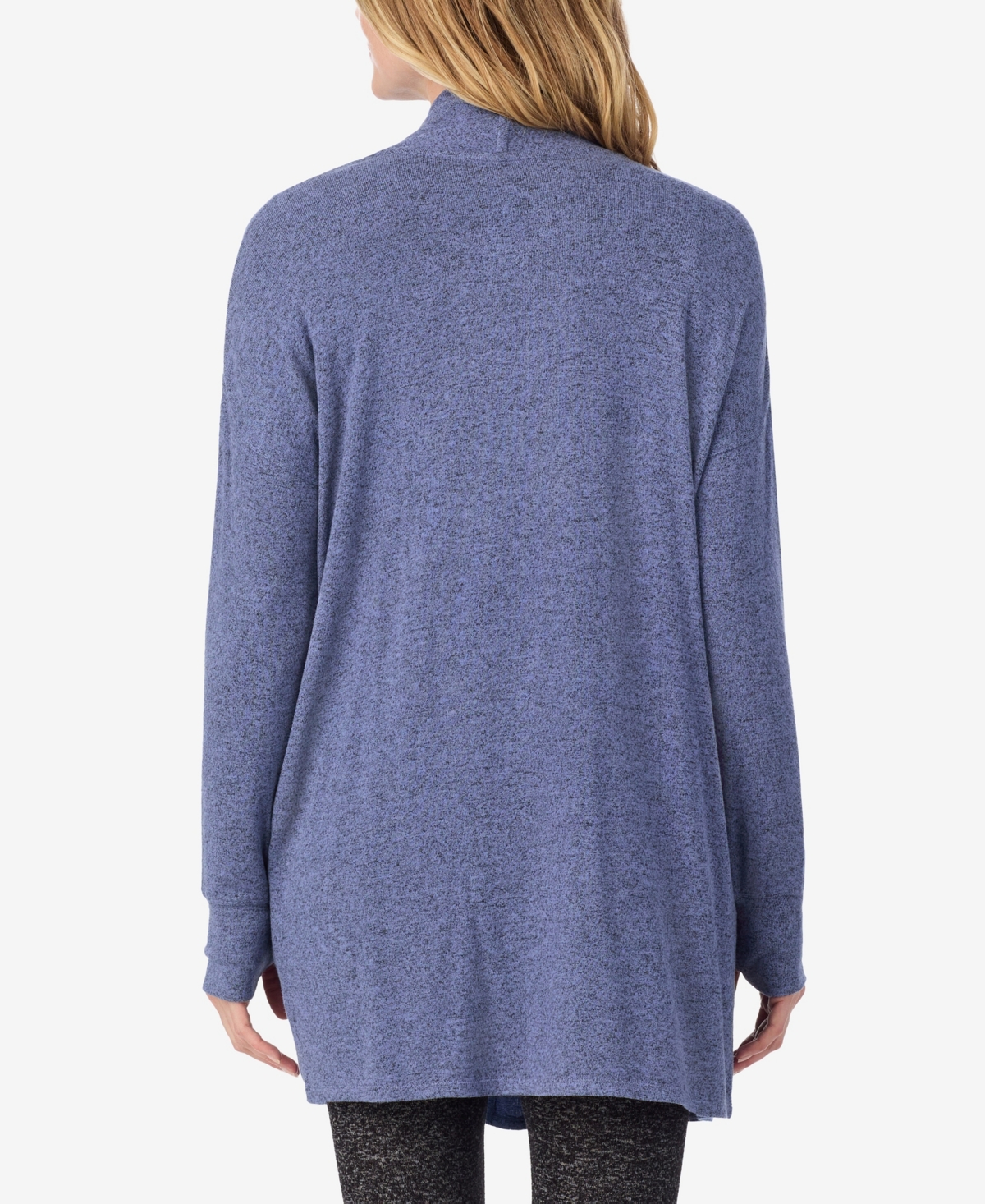 Cuddl Duds Women's Softknit Wrap Top In Blue