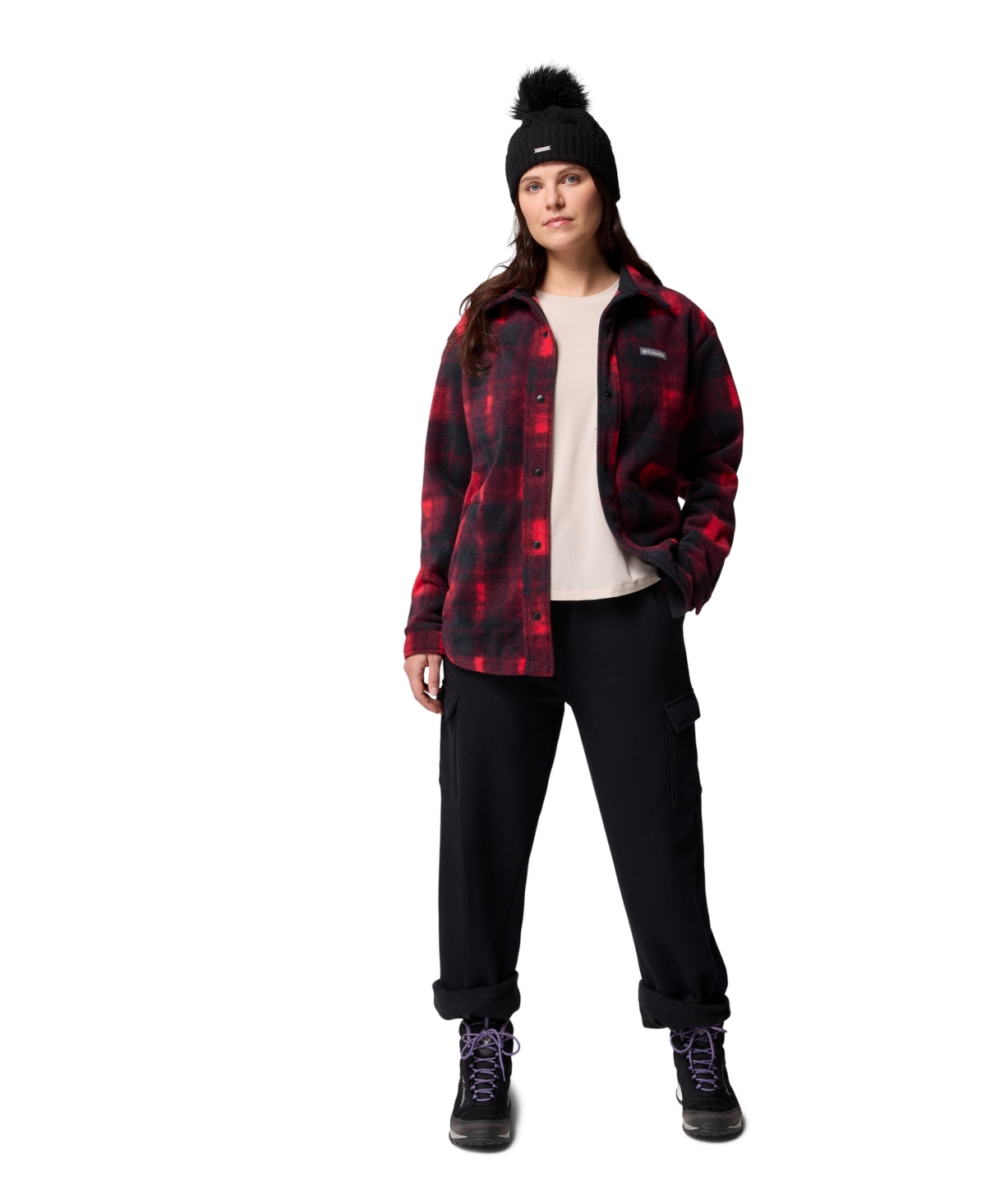Columbia Women's Benton Springs Ii Fleece Shirt Jacket In Red