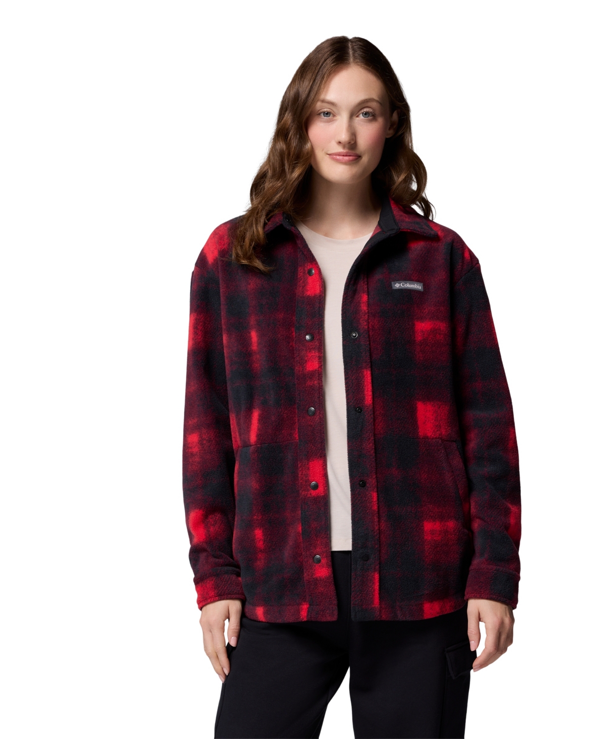 Columbia Women's Benton Springs Ii Fleece Shirt Jacket In Red