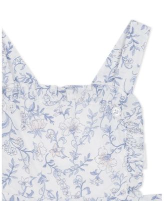 Little and Big Girls' Organic Ruffle Edge Apron Dress