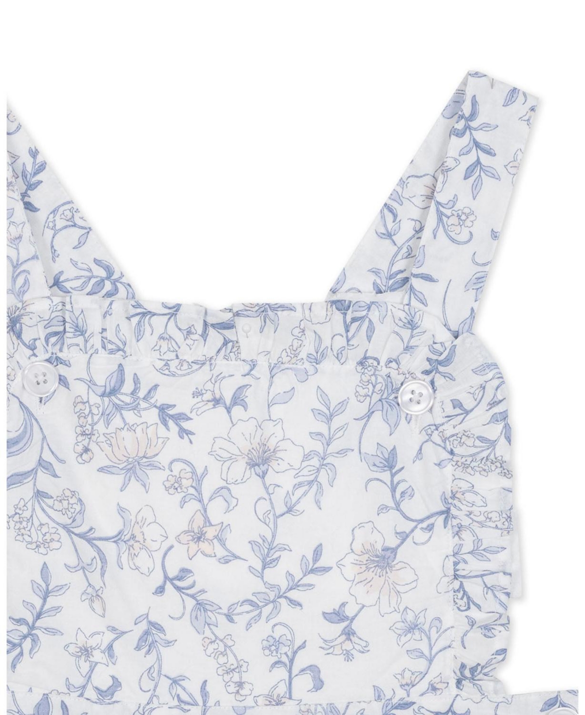 Hope & Henry Little and Big Girls' Organic Ruffle Edge Apron Dress