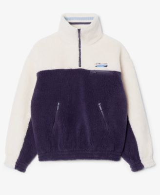 LACOSTE Women's Oversized Colorblock Half Zip Jacket