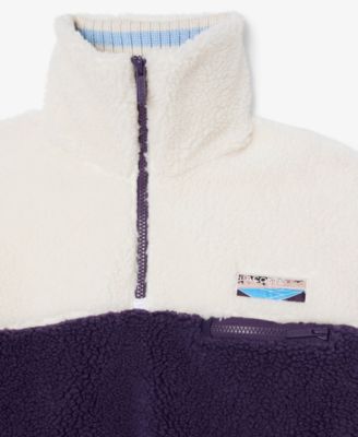 LACOSTE Women's Oversized Colorblock Half Zip Jacket