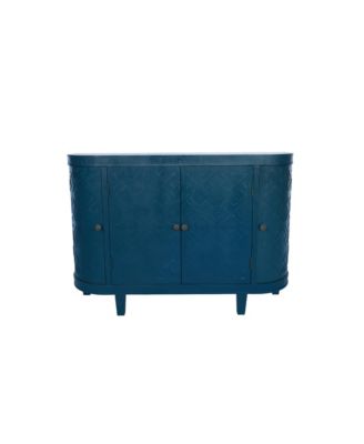 CASAINC 47.5" 1-Pc. Oval Fluted Accent Storage Cabinet with 4 Doors and Curvy Edge