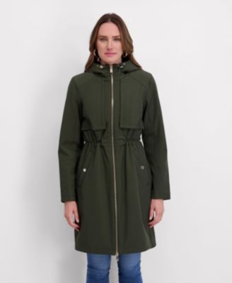 Women's Shirttail Cinched Waist Hooded Softshell