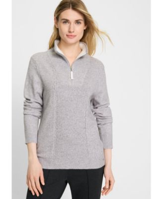 Women's 1/4 Zip Mock Neck Sweater