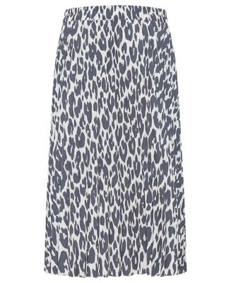 Women's Pull-On Leopard Pleated Skirt