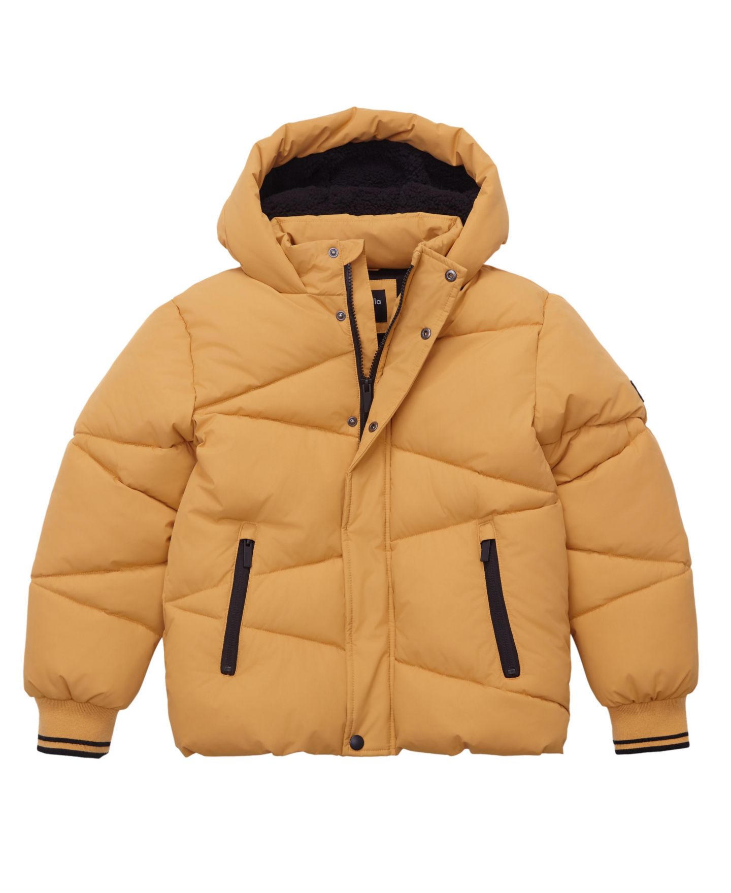 Куртка Rokka&Rolla Cozy Grid Puffer Jacket для мальчиков, цвет: Янтарный жёлтый — фото 8