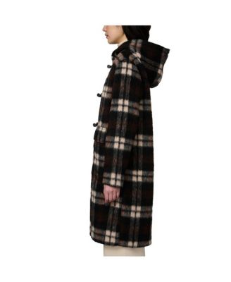 Plaid Toggle Coat