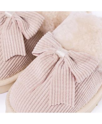 Women's Bow Scuff Slippers