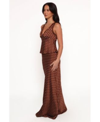 Women's Velman Skirt - Brown Polka Dot