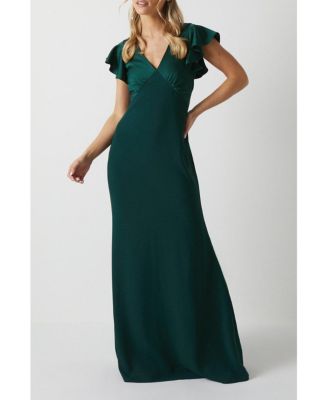 Women's V-Neck Maxi Bridesmaid Dress
