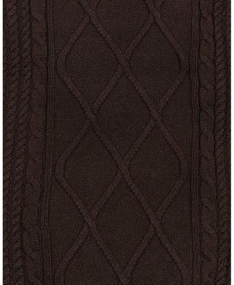 Men's Organic Mock Neck Cable Sweater