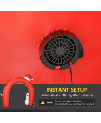 106.25" Giant Christmas Inflatables Archway with Santa for Yard