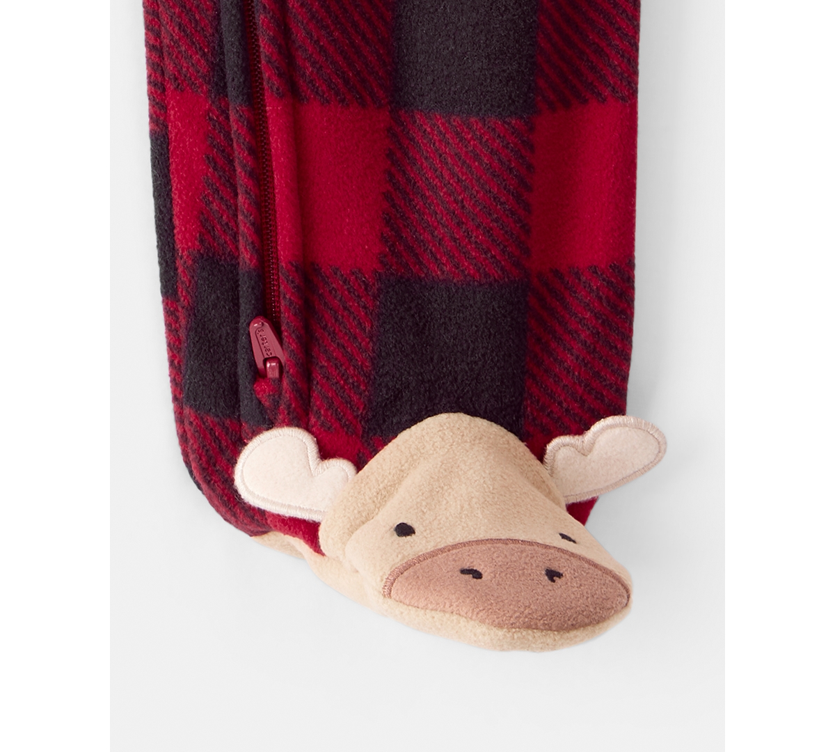 Carter's Baby Boys Reindeer Zip-up Sleep And Play Coverall In Red