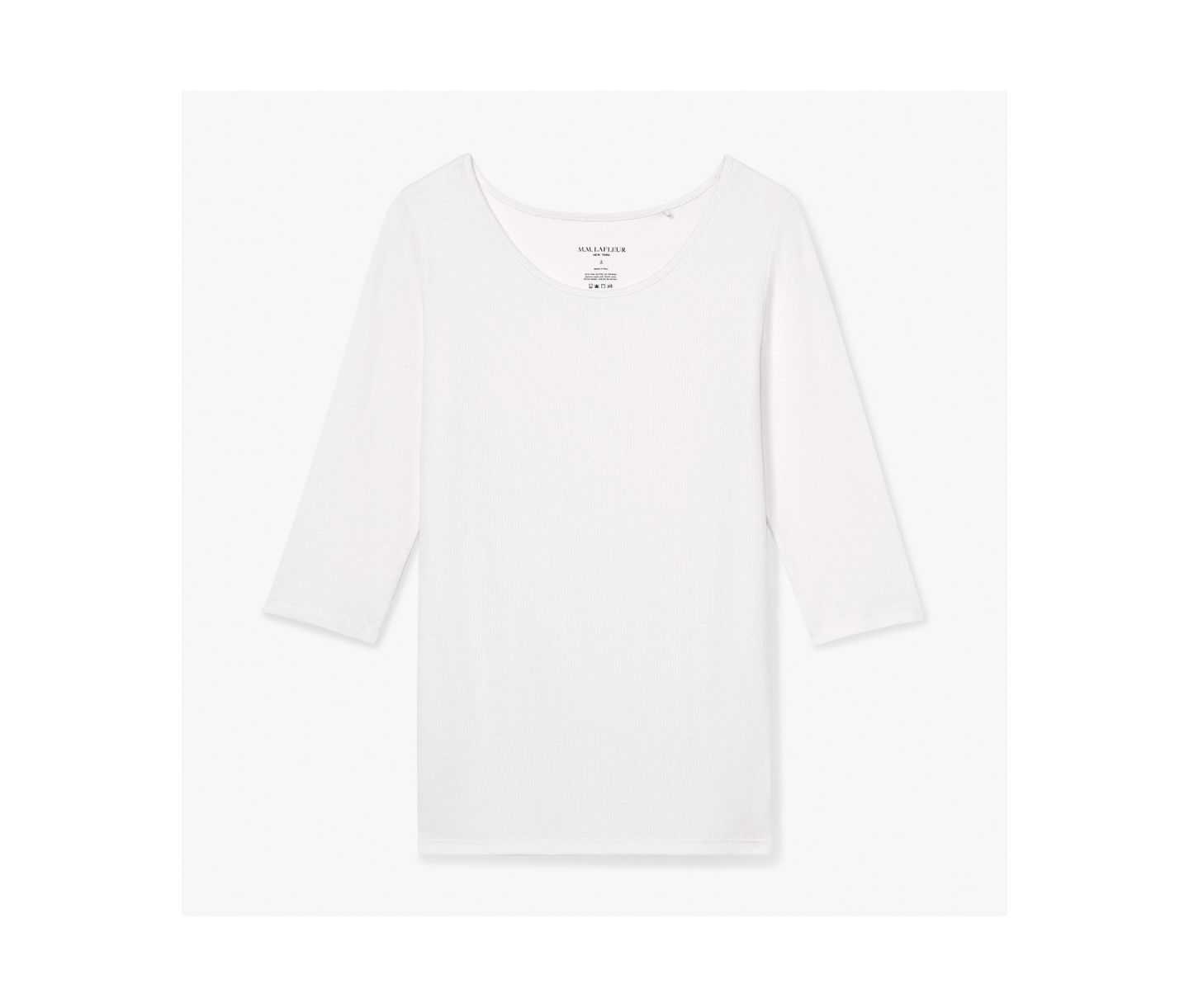 Женская футболка M.M.LaFleur Soyoung - Organic Ribbed Pima Cotton, цвет: Слоновая кость — фото 7
