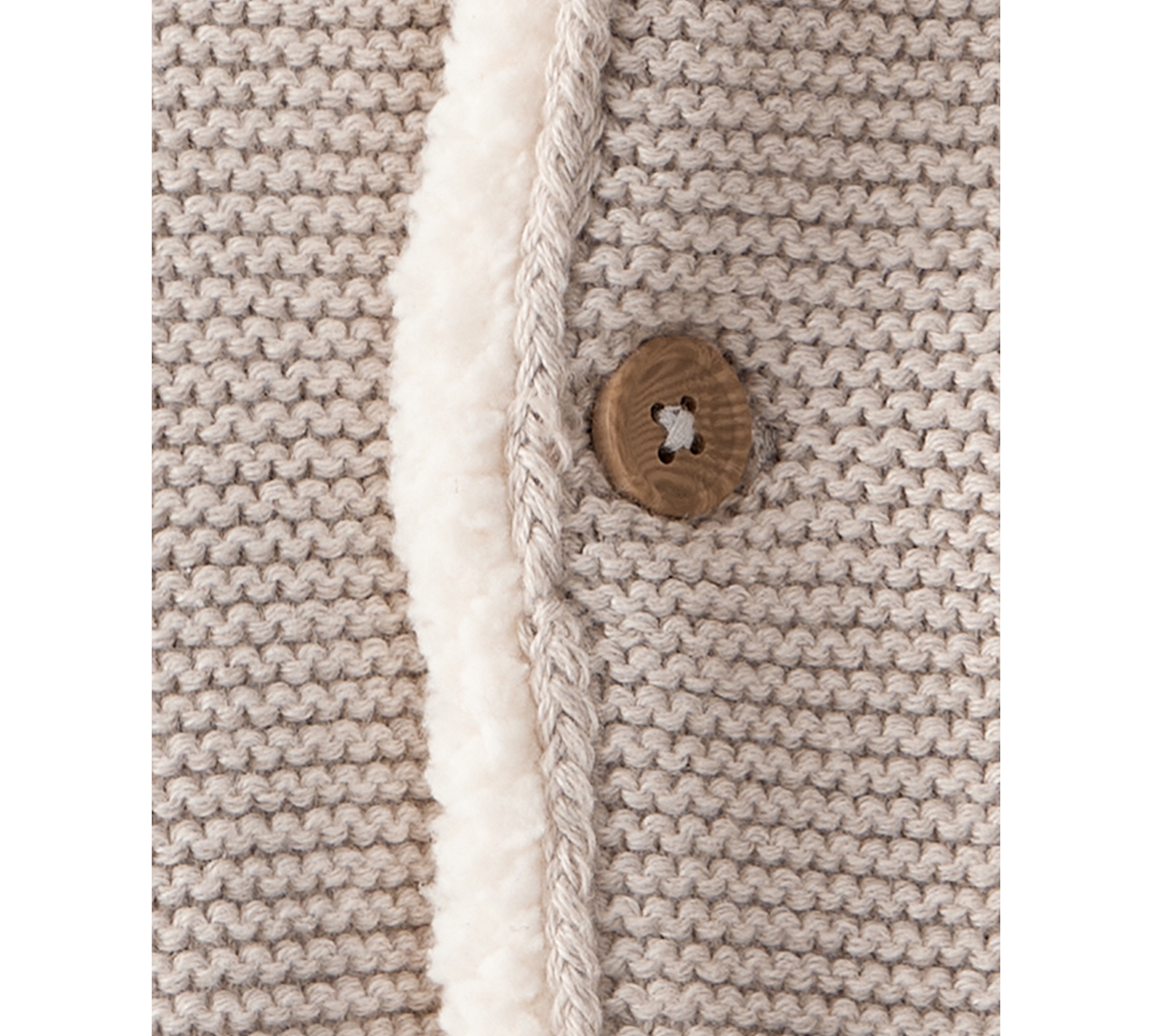 Carter's Baby Boys Or Baby Girls Sherpa-lined Cardigan In Neutral