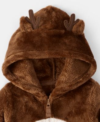 Baby Boys or Baby Girls Reindeer Print Jumpsuit
