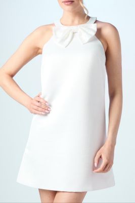 Women's Sequin Bow Shift Bridal Mini Dress