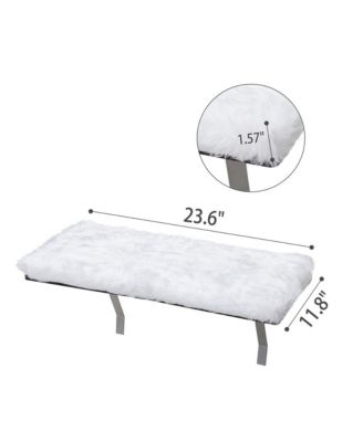 Wall-Mounted Cat Window Seat with Cushion in White