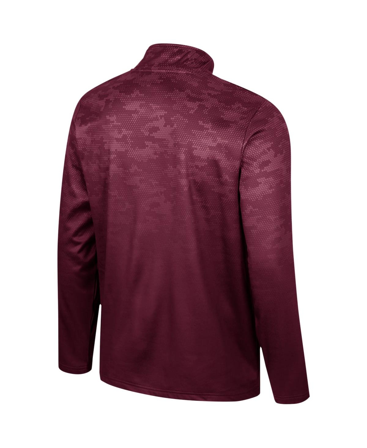 Colosseum Men's Maroon Arizona State Sun Devils The Machine Half-zip Jacket In Burgundy
