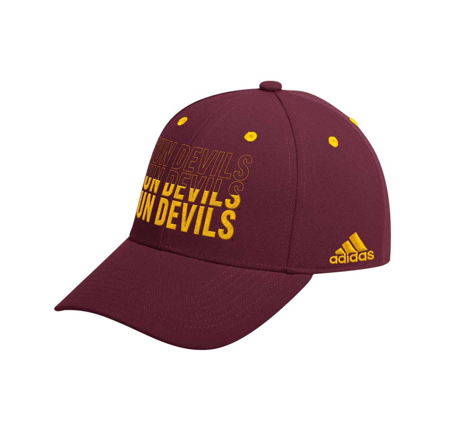 Men's Maroon Arizona State Sun Devils Seasonal Half Font Adjustable Hat