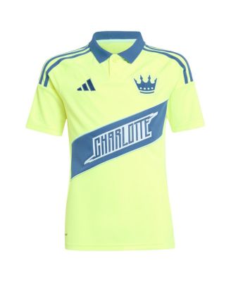 Big Boys and Girls adidas Yellow Charlotte FC 2025 Third Replica Jersey