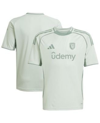 adidas - Big Boys and Girls  Light Green San Jose Earthquakes 2025 One Planet Pre-Match Top