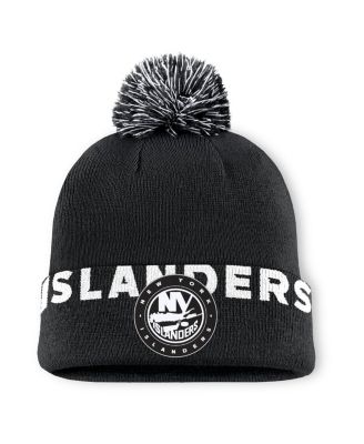 Fanatics - Men's Black New York Islanders High Stick Cuffed with Pom Knit Hat