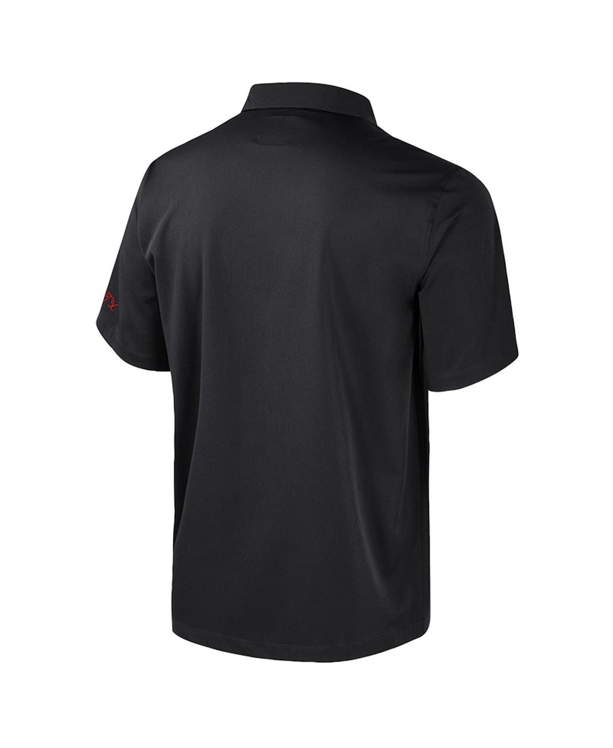 Colosseum Men's Black Texas Tech Red Raiders Strike Bowling Button-up Shirt In Blue