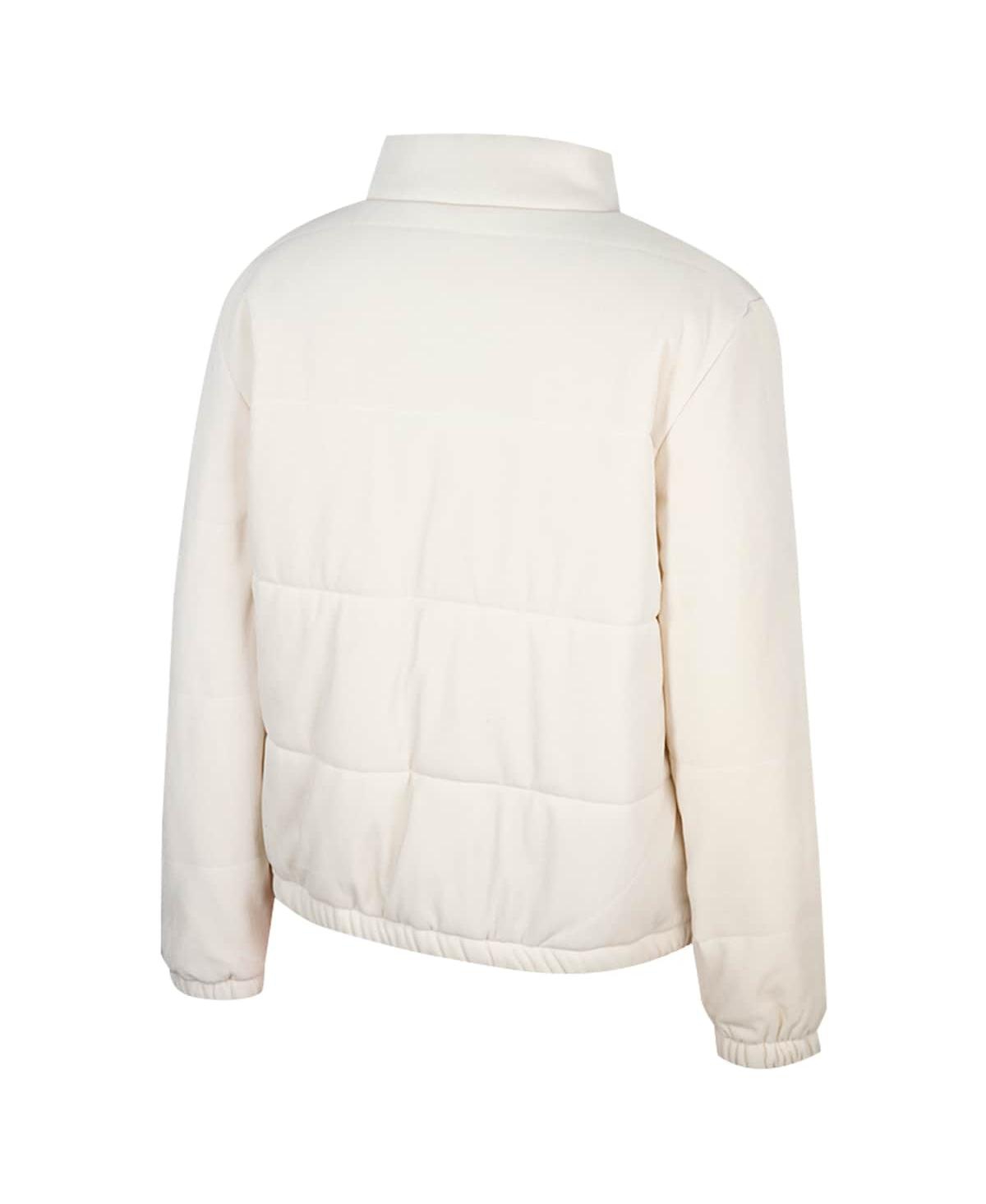 Colosseum Women's Cream Michigan State Spartans So Hot Right Now Quilted Puffer Full-zip Jacket In White