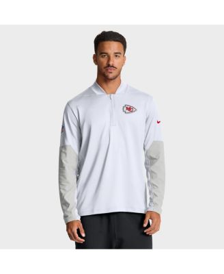 Nike - Men's White Kansas City Chiefs Sideline Feel The Pressure Performance Half-Zip Pullover