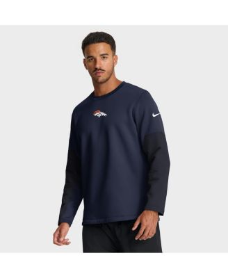 Nike - Men's Navy Denver Broncos Sideline Scripted to Win Performance Long Sleeve T-Shirt