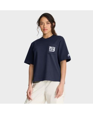 Nike - Women's Royal New York Giants Rewind Pocket Boxy T-Shirt