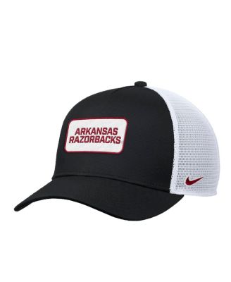 Nike - Men's Black Arkansas Razorbacks 2025 On-field Rise Trucker Performance Adjustable Hat
