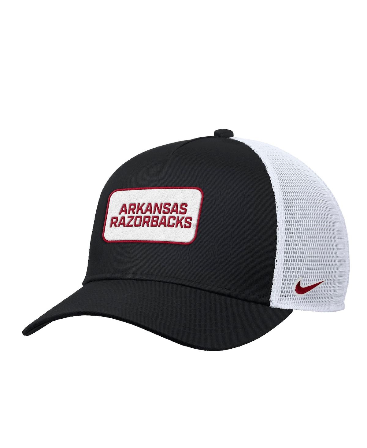 Nike Men's Black Arkansas Razorbacks 2025 On-field Rise Trucker Performance Adjustable Hat In Black