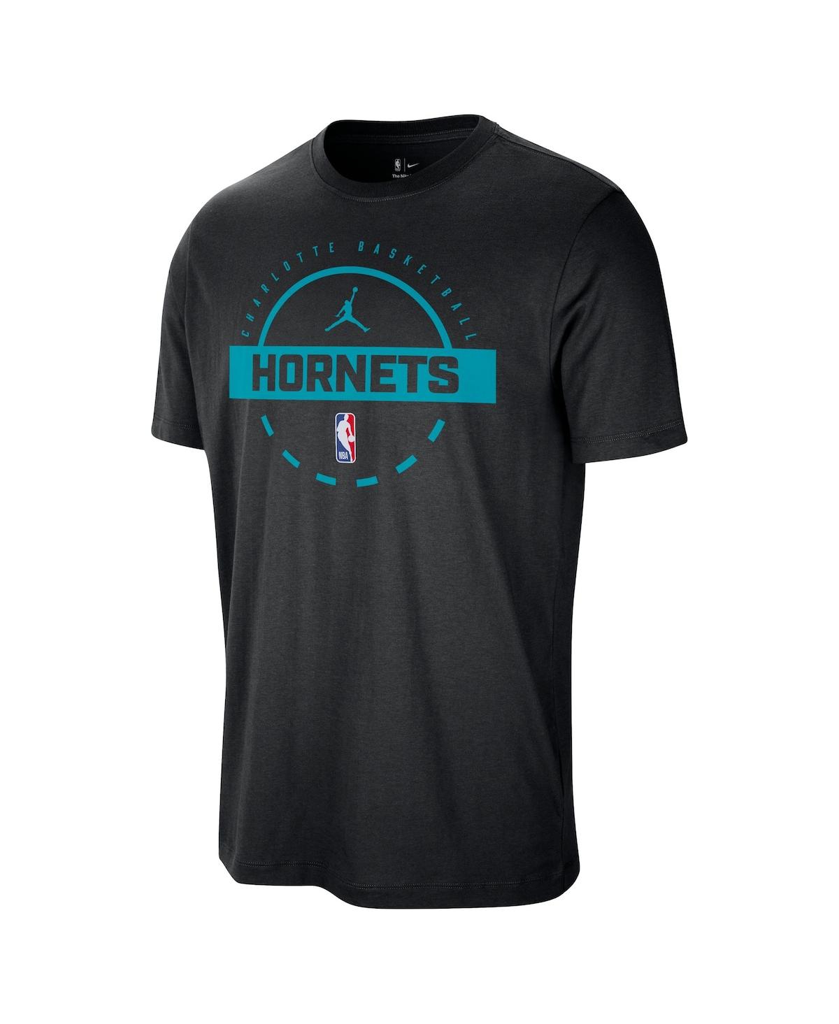 Nike Men's Black Charlotte Hornets Authentic Practice T-shirt In Black