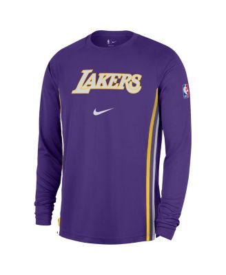 Men's Purple Los Angeles Lakers 2025/26 Authentic Pre-Game Legend Dri-FIT Long Sleeve Shooting Shirt