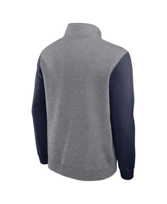 Men's Heather Gray Michigan Wolverines Club Fleece Half-Zip Pullover Sweatshirt