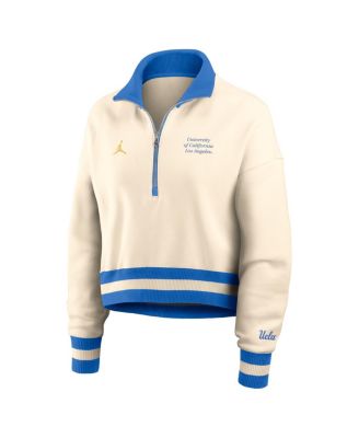Women's Tan/Blue UCLA Bruins Legacy Half-Zip Sweatshirt