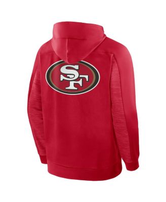Men's Scarlet San Francisco 49ers Checkdown Pass Full-Zip Hoodie